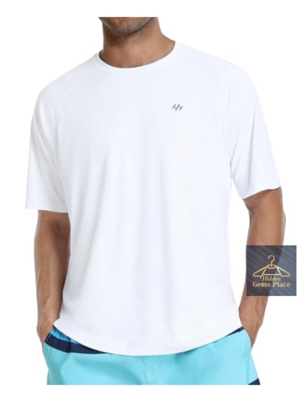 UPF50+ Men's Sun Shirt Short Sleeve Rash Guard Quick Dry UV Protection Swim Tee